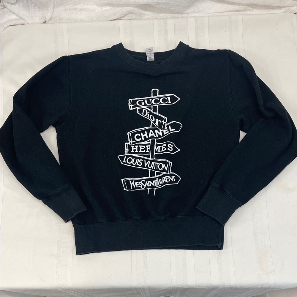 Black Designer Signpost Sweater size S